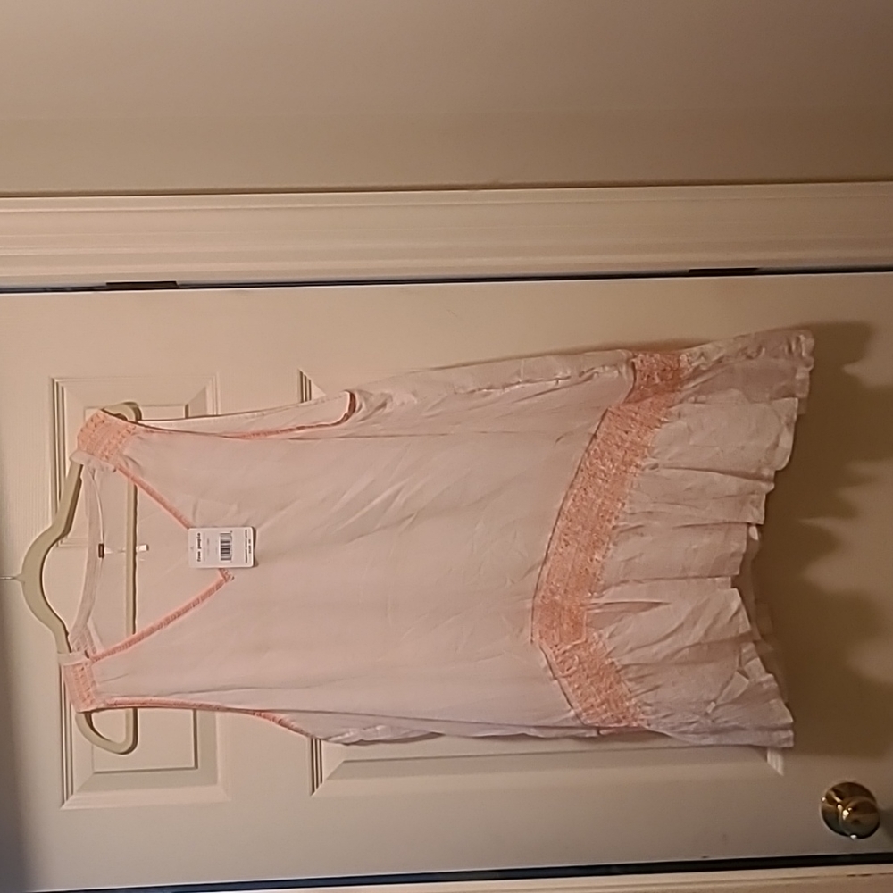 Neon Pink and Orange accent Free People tank dress